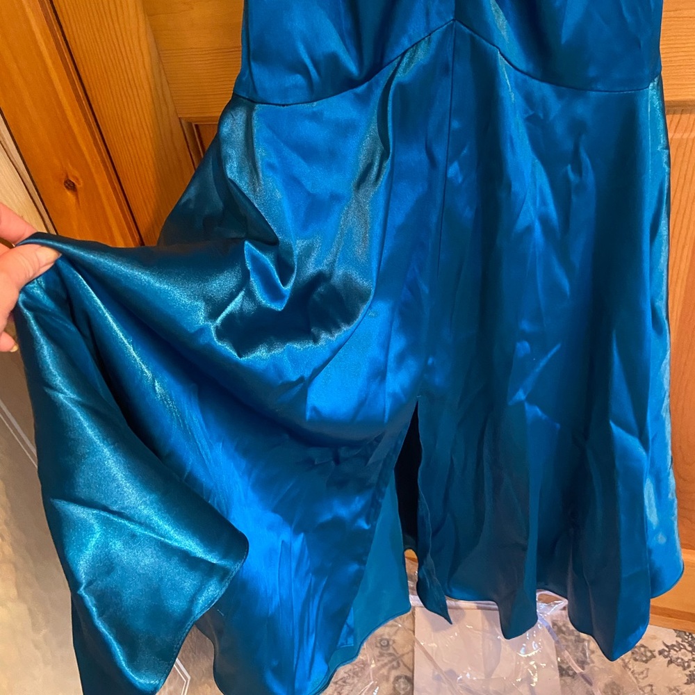 Teal mermaid prom dress beautiful dress